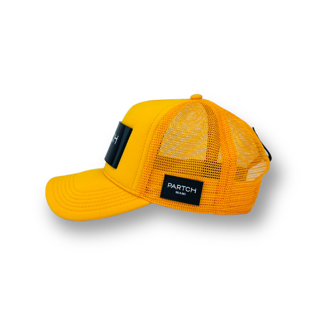 Yellow Logomania Trucker Hat PARTCH Fashion