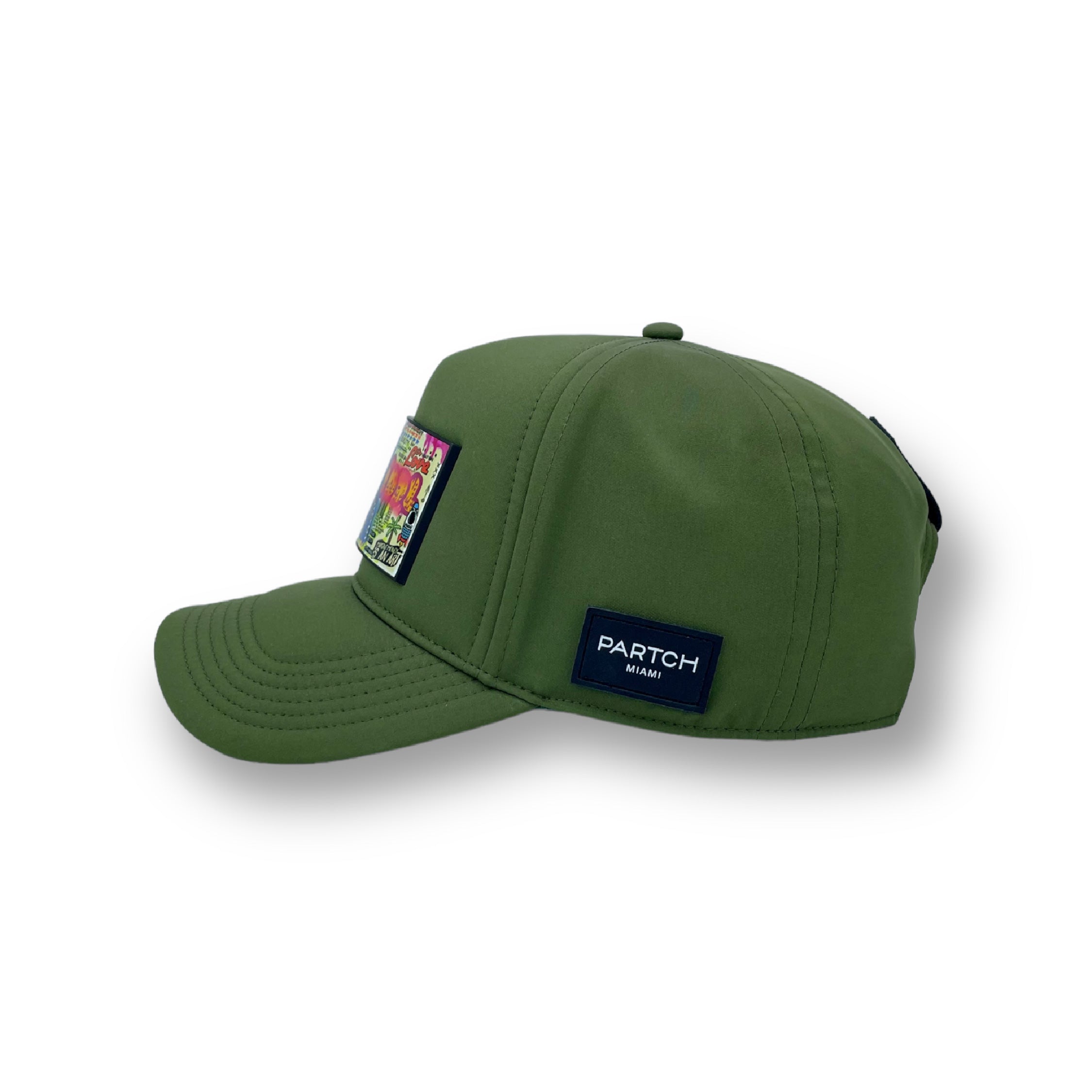 Mona PARTCH trucker hat green with Art PARTCH-Clip concept interchangeable