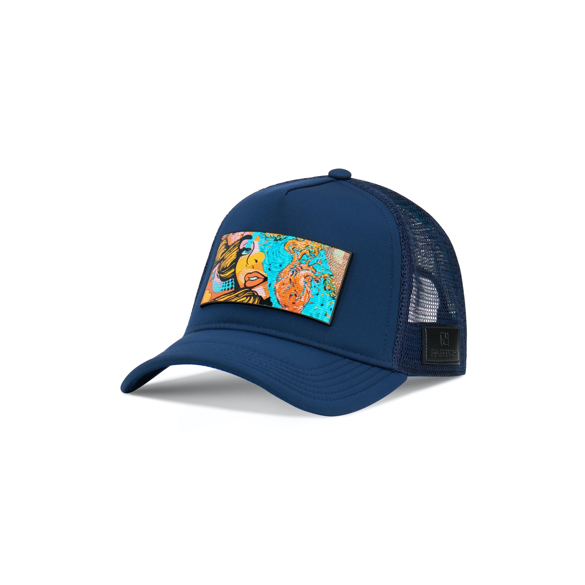 帽子 1 TRUTH TRUCKER NAVY Garment Washed Trucker Cap, True Navy & White - One Size