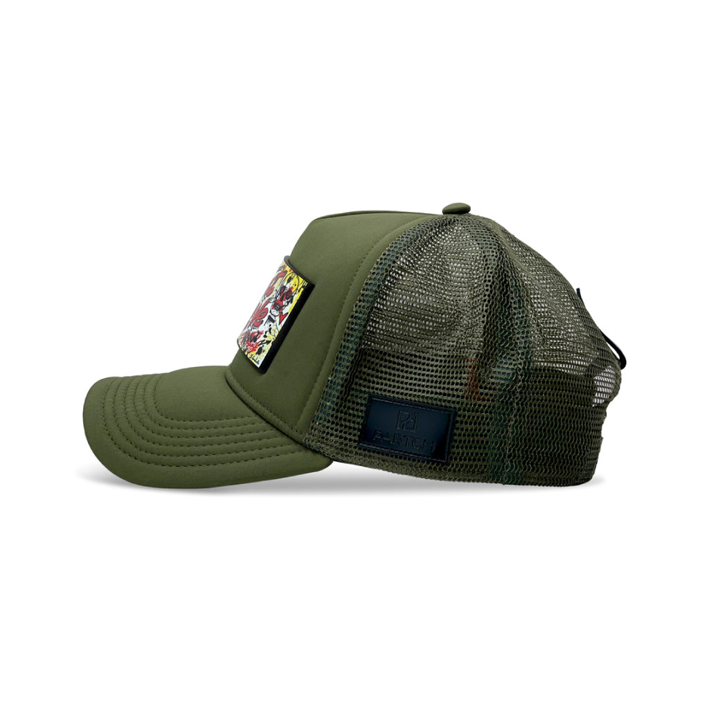 Partch - Do What You Love Trucker Hat in Green - Kaki & Yellow – High Fashion Men and Women Collection