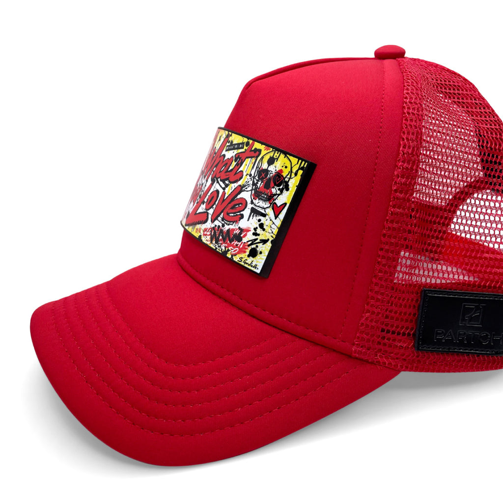 Partch - Do What You Love Trucker Hat in Red, Black & Yellow – High Fashion Men and Women Collection