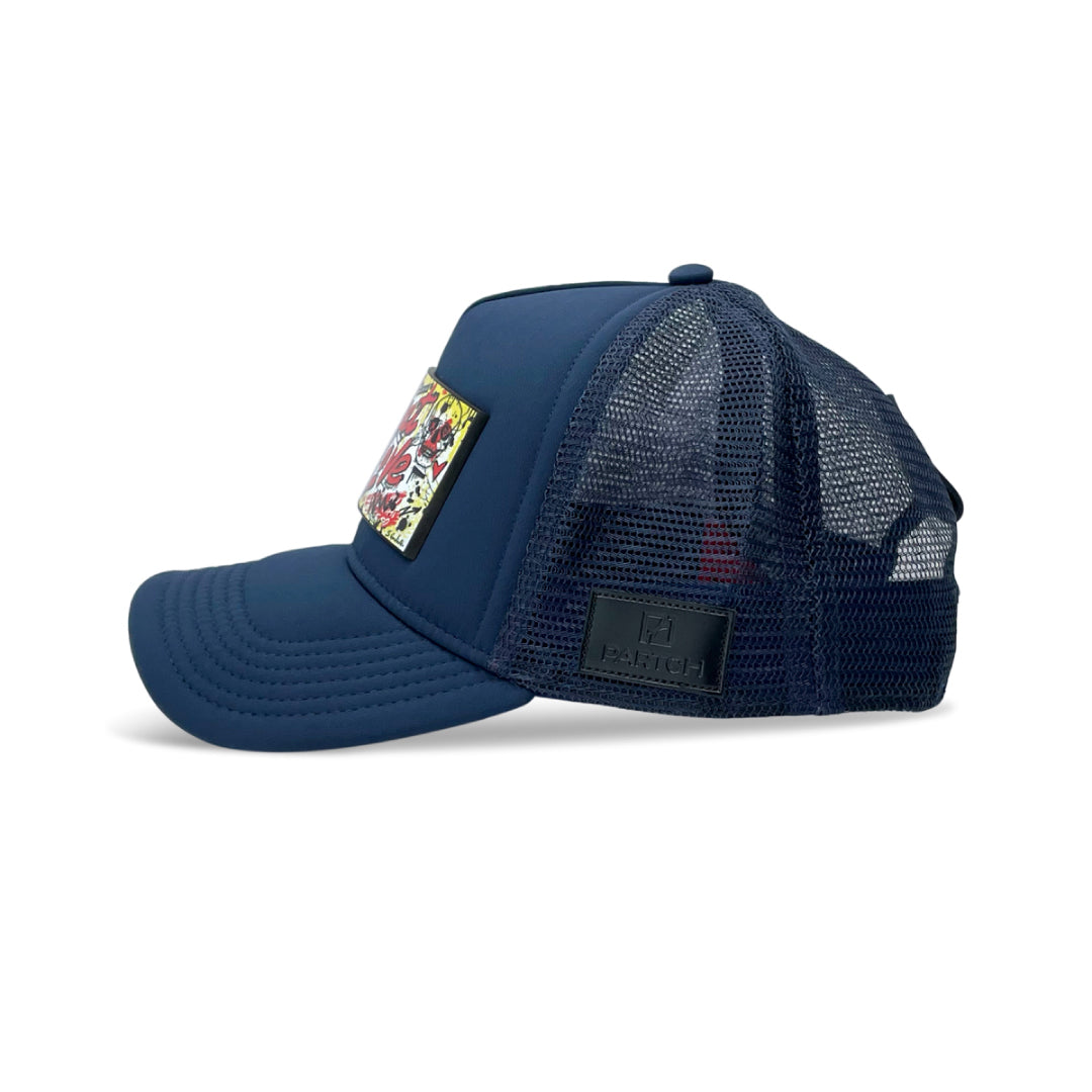 Partch - Do What You Love Trucker Hat in Navy Blue & Yellow – High Fashion Men and Women Collection