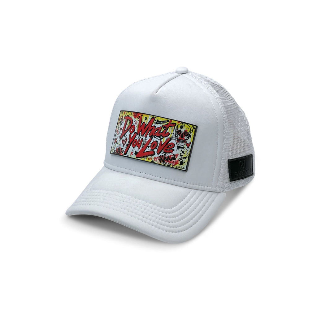 Partch - Do What You Love Trucker Hat in White & Yellow – High Fashion Men and Women Collection