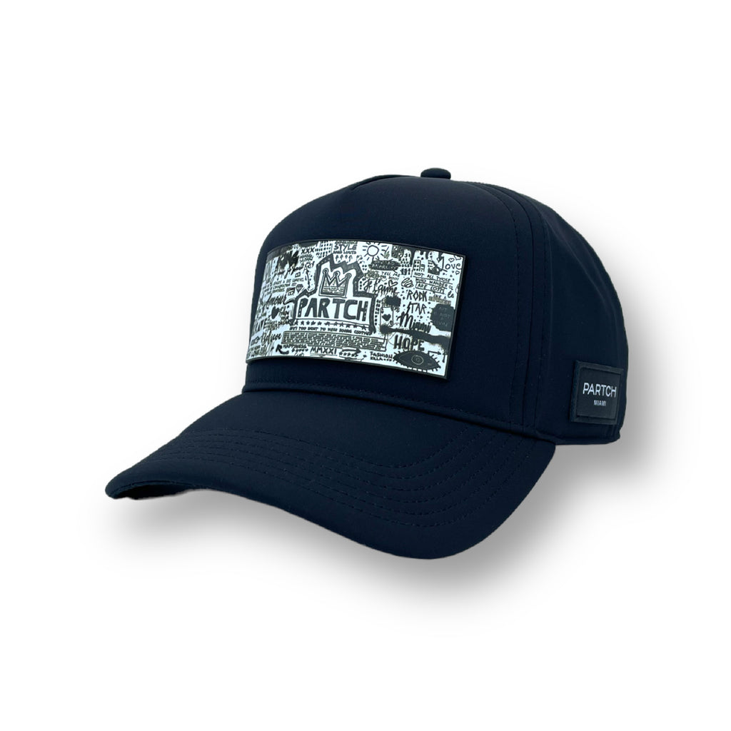Partch Pop Love Trucker Hat Partch-Clip Art Removable | Black Caps