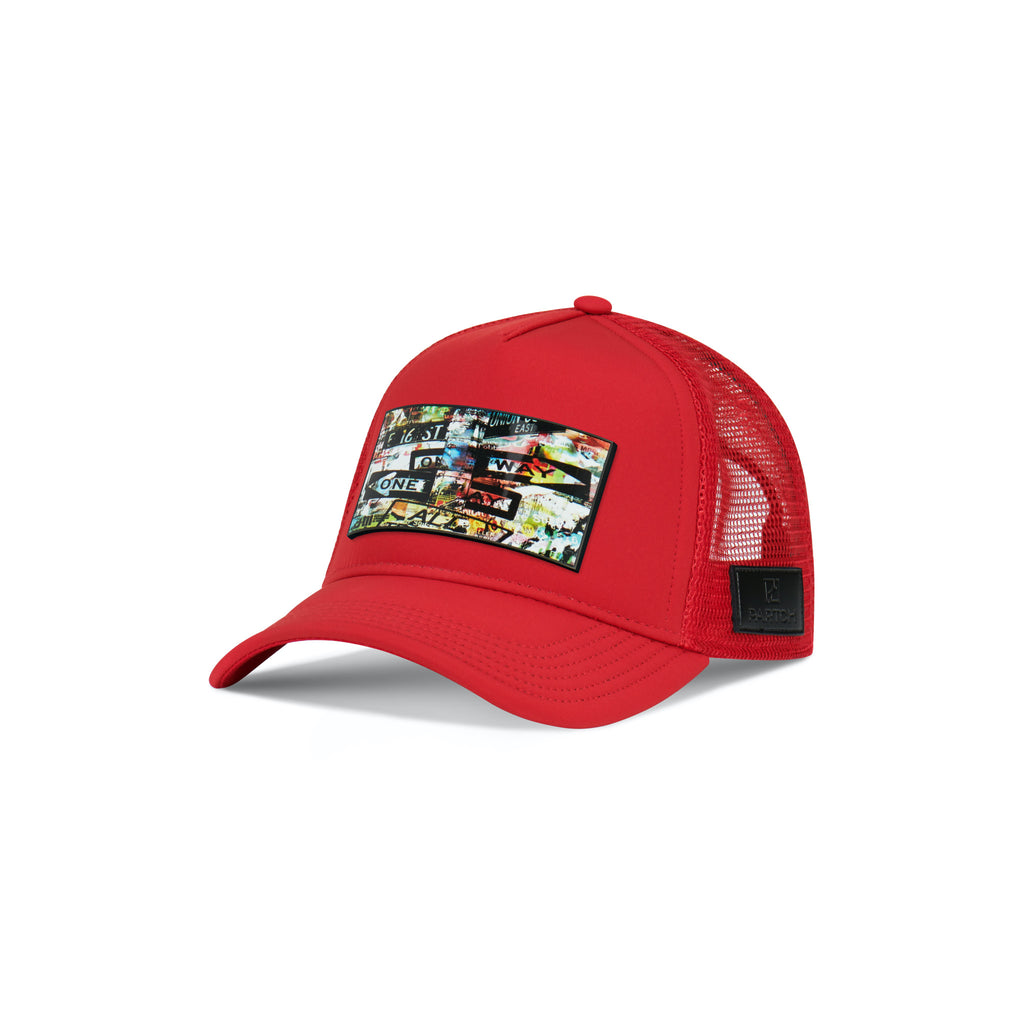 Partch Trucker Hat Red with PARTCH-Clip Unixvi Front View