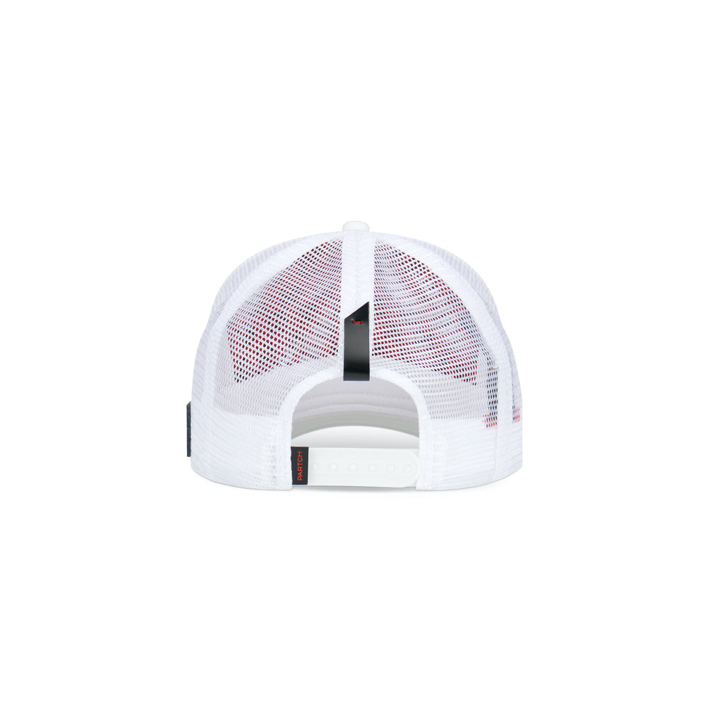 Partch Trucker Hat White with PARTCH-Clip Exsyt Back View