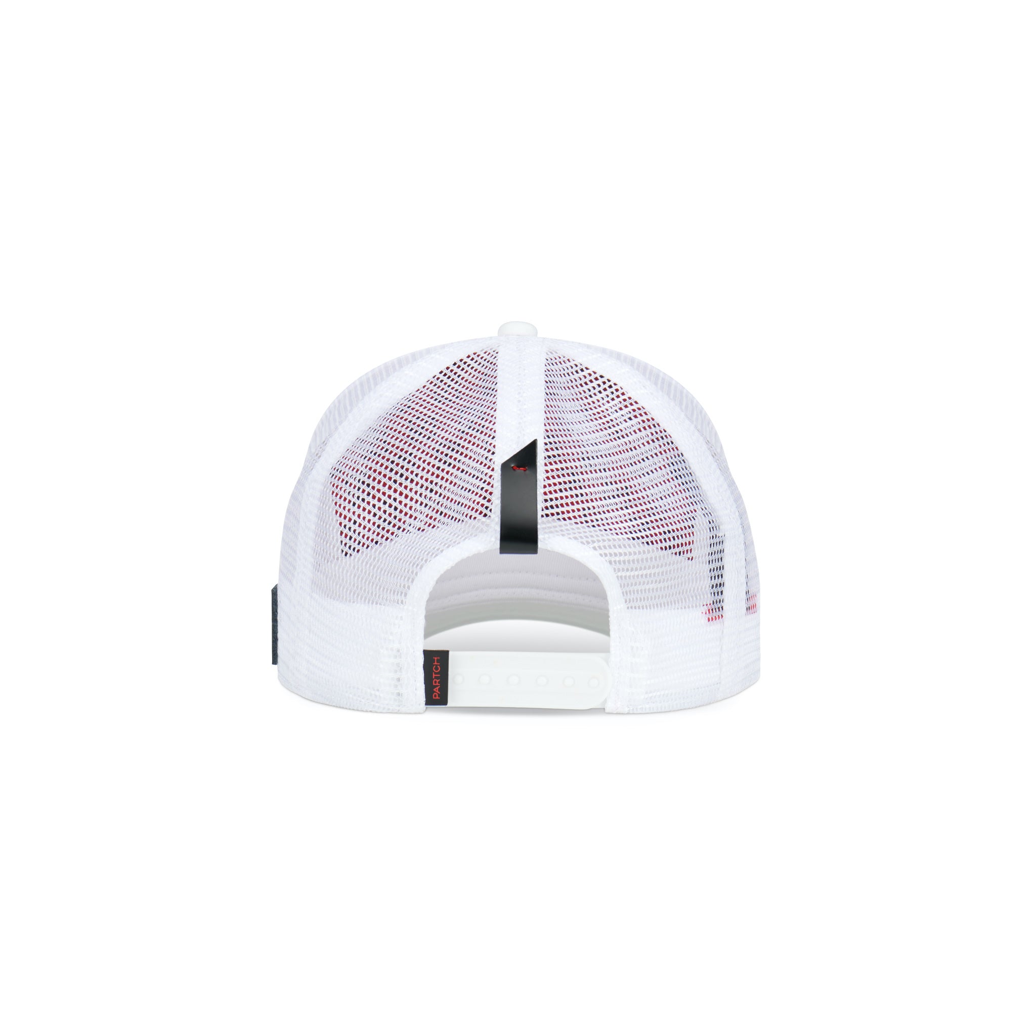 Partch Trucker Hat Red with PARTCH-Clip Pop Love Back  View