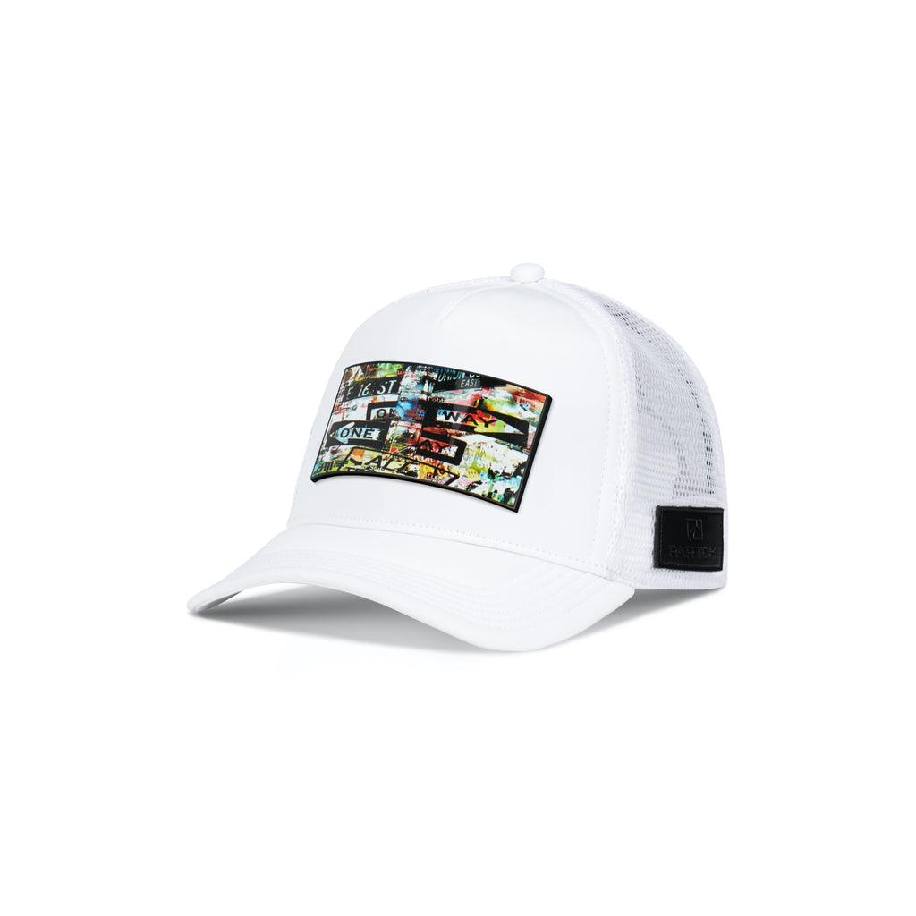 Partch Trucker Hat White with PARTCH-Clip Unixvi Front View